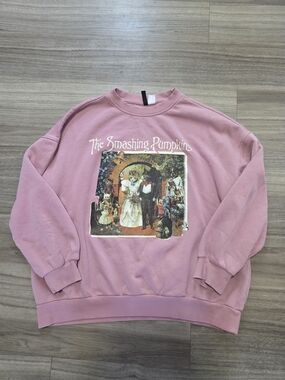 Divided Pink The Smashing Pumpkins Graphic Sweatshirt